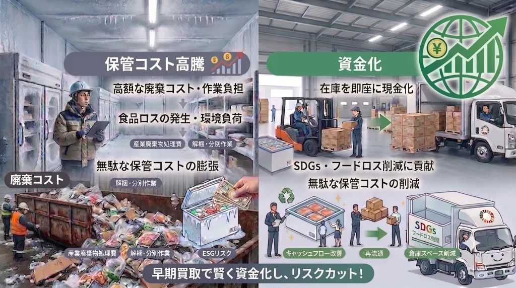 過剰在庫の「廃棄処分」と「在庫買取」の徹底比較